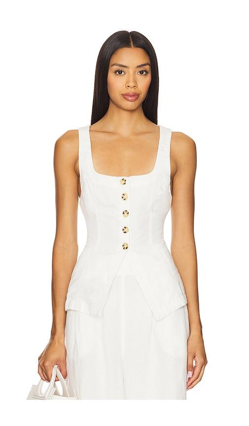 lspace sofie vest in white.