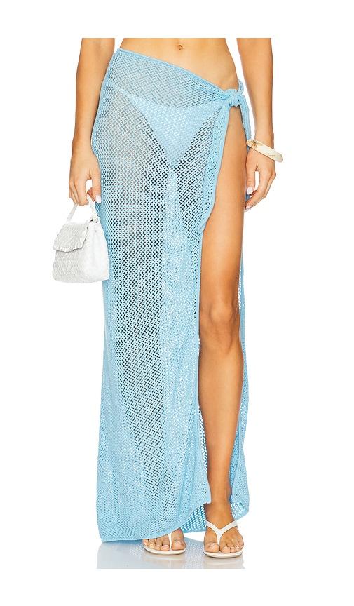 lspace soleil sarong skirt in blue.