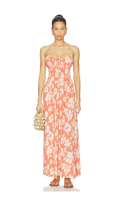lspace tala maxi dress in coral.