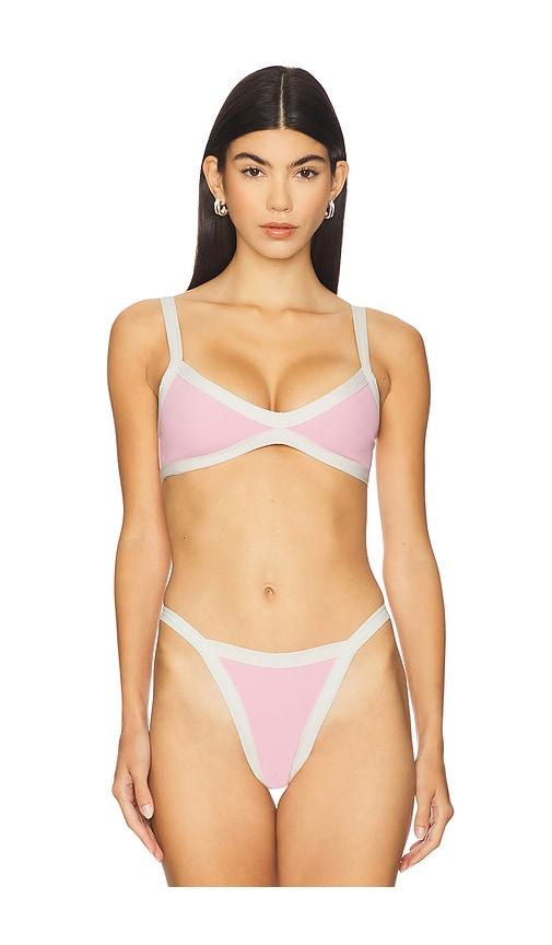 lspace taylor bikini top in blush.