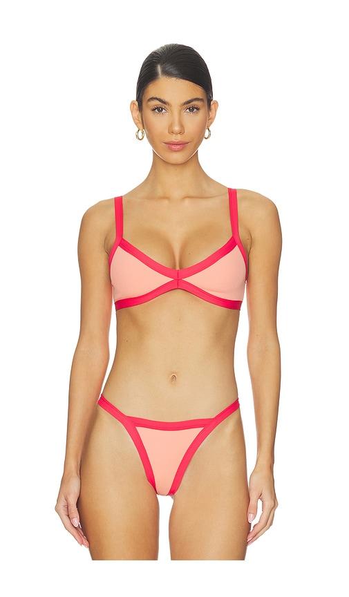 lspace taylor top in coral,fuchsia.