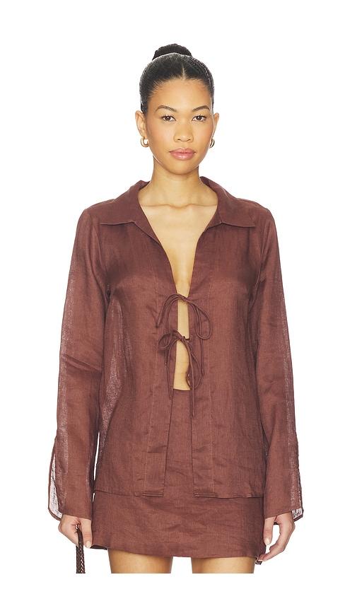 lspace venice shirt in brown.