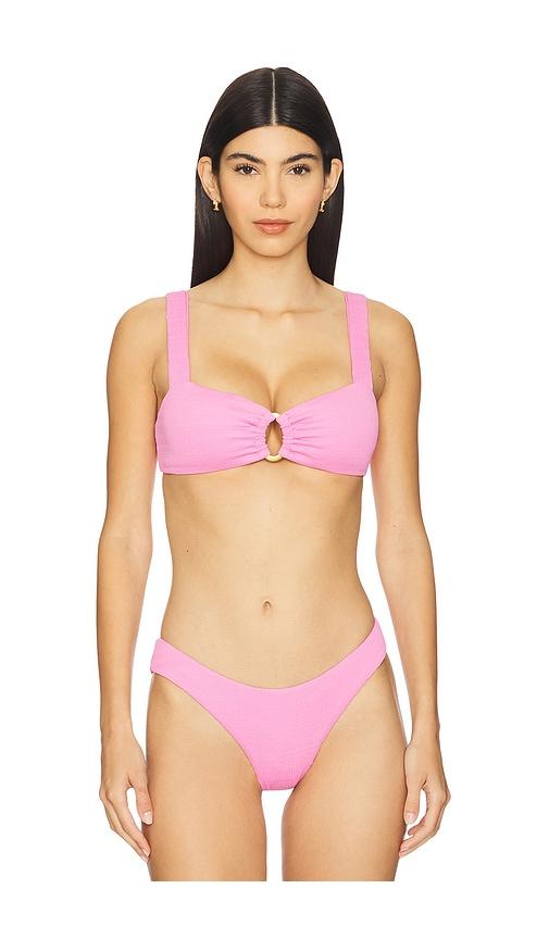 lspace willow bikini top in pink.