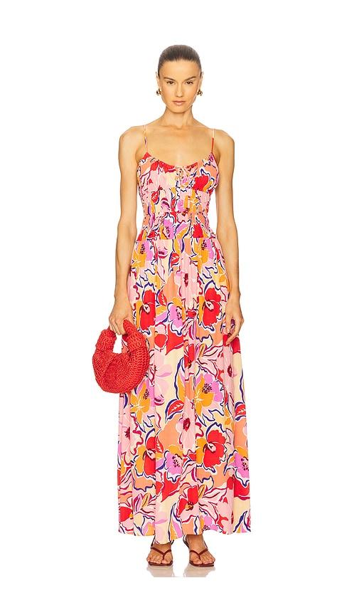 lspace x aloha tala dress in coral.