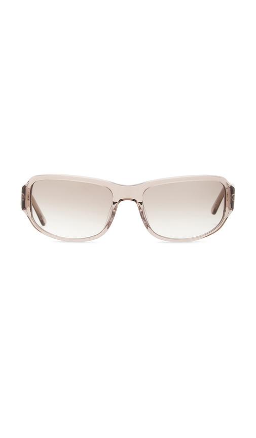 lu goldie cleo sunglasses in blush.