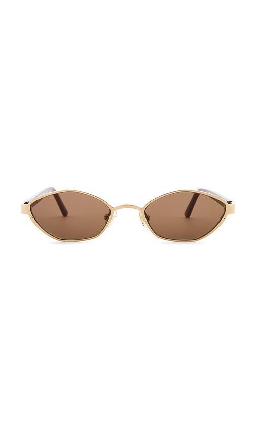 lu goldie farrah sunglasses in brown.