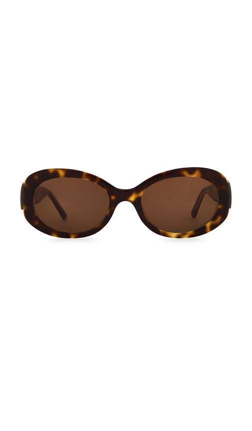 lu goldie valentina sunglasses in brown.