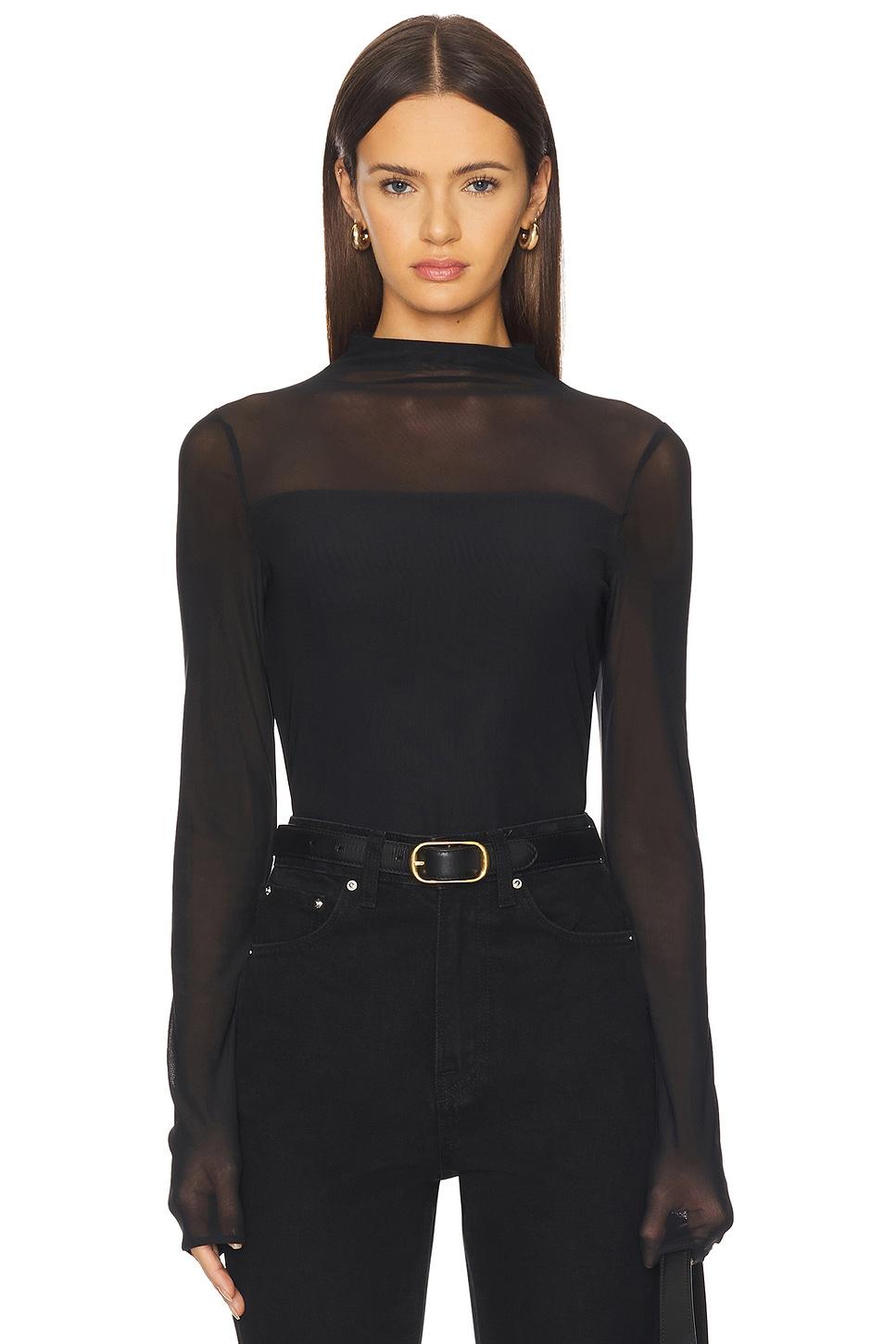 luca double layer mock neck long sleeve