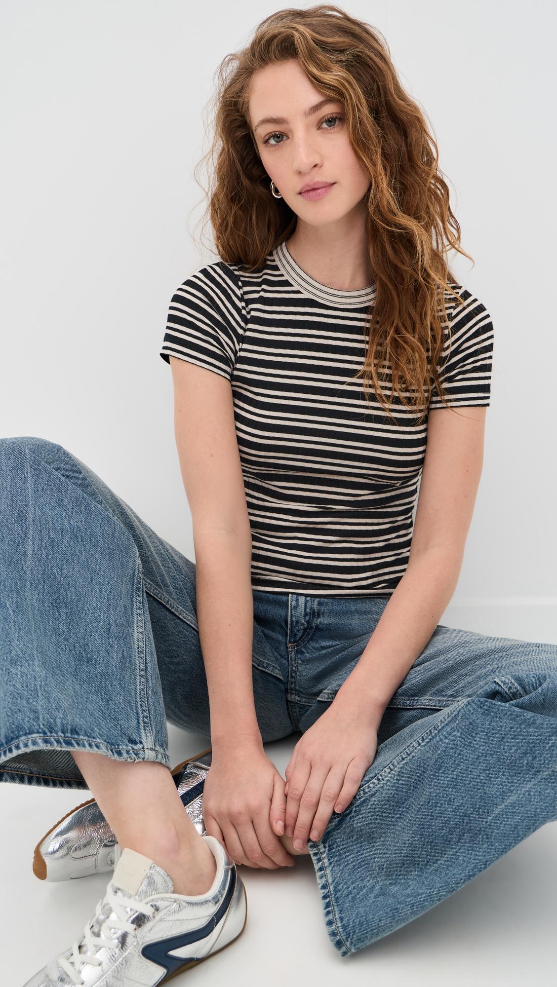 luca stripe contrast tee