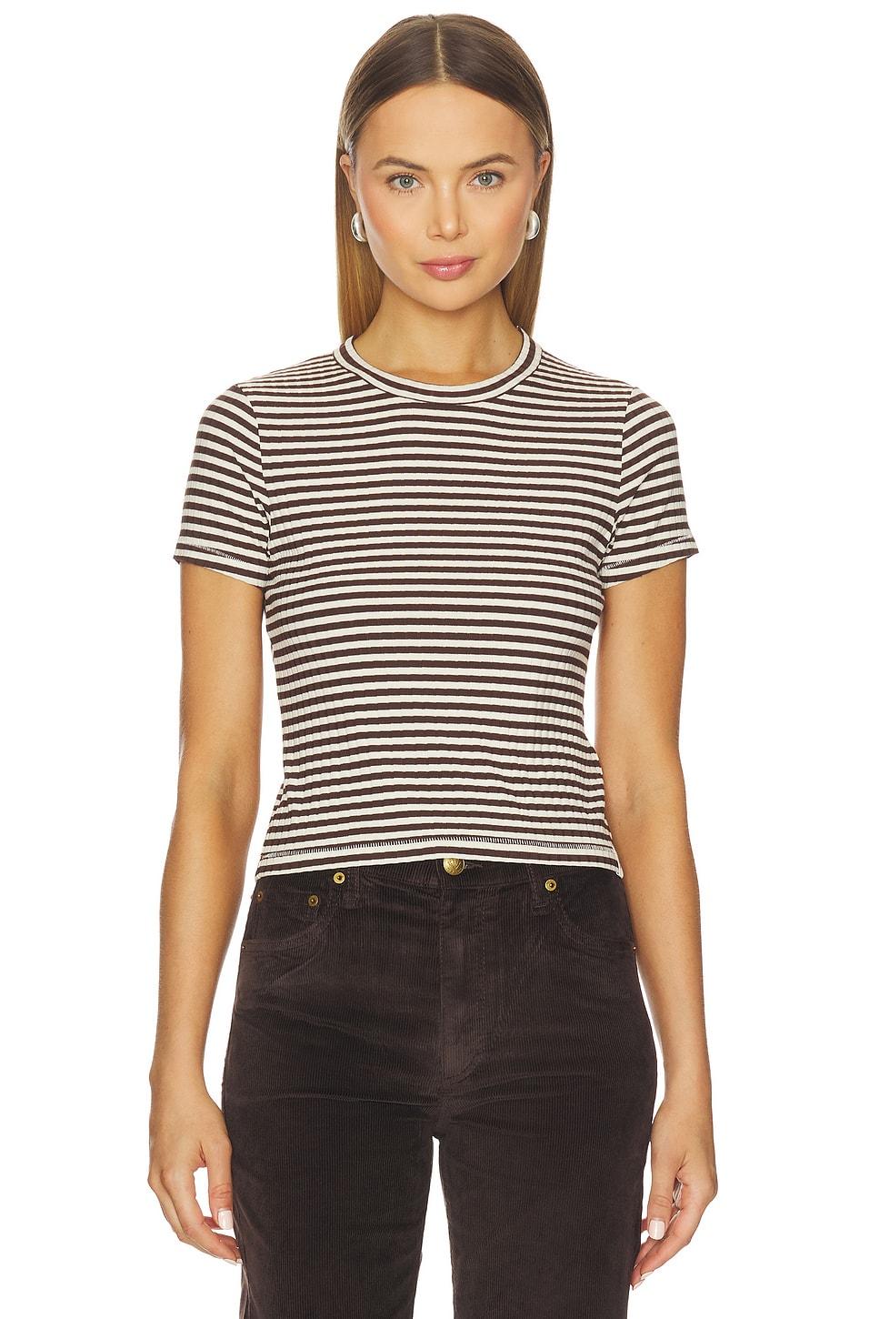 luca stripe rib baby tee