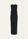 luci long bi-stretch suiting dress