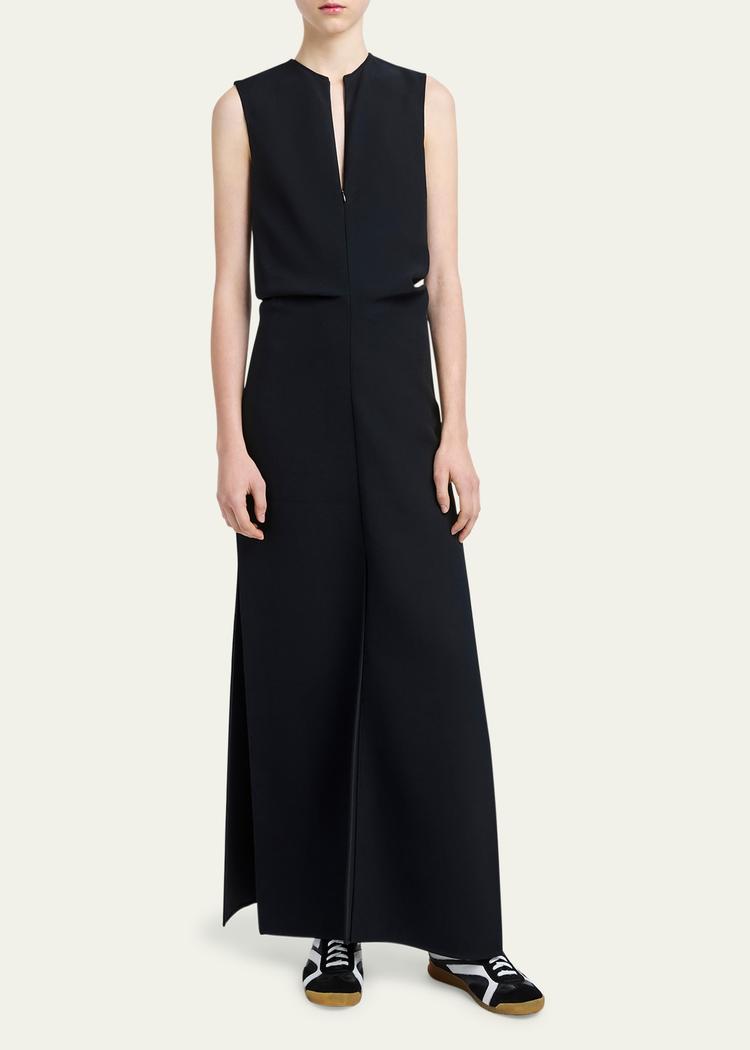 luci long bi-stretch suiting dress