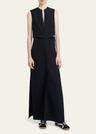 luci long bi-stretch suiting dress