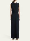 luci long bi-stretch suiting dress