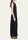 luci long bi-stretch suiting dress