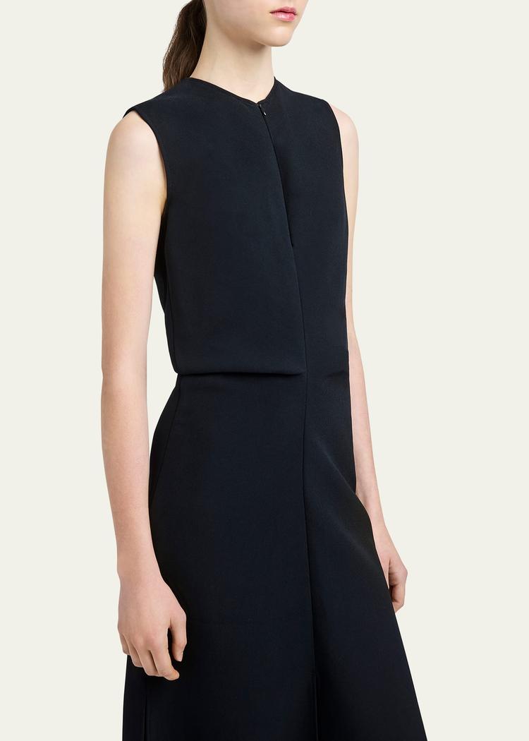 luci long bi-stretch suiting dress