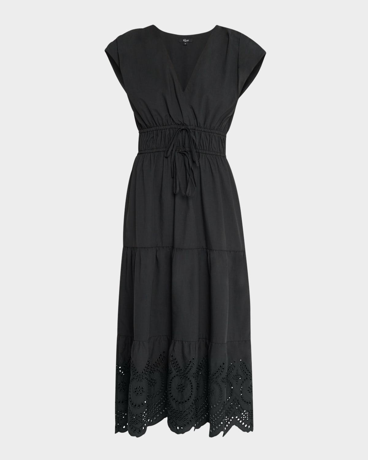 lucia eyelet midi dress