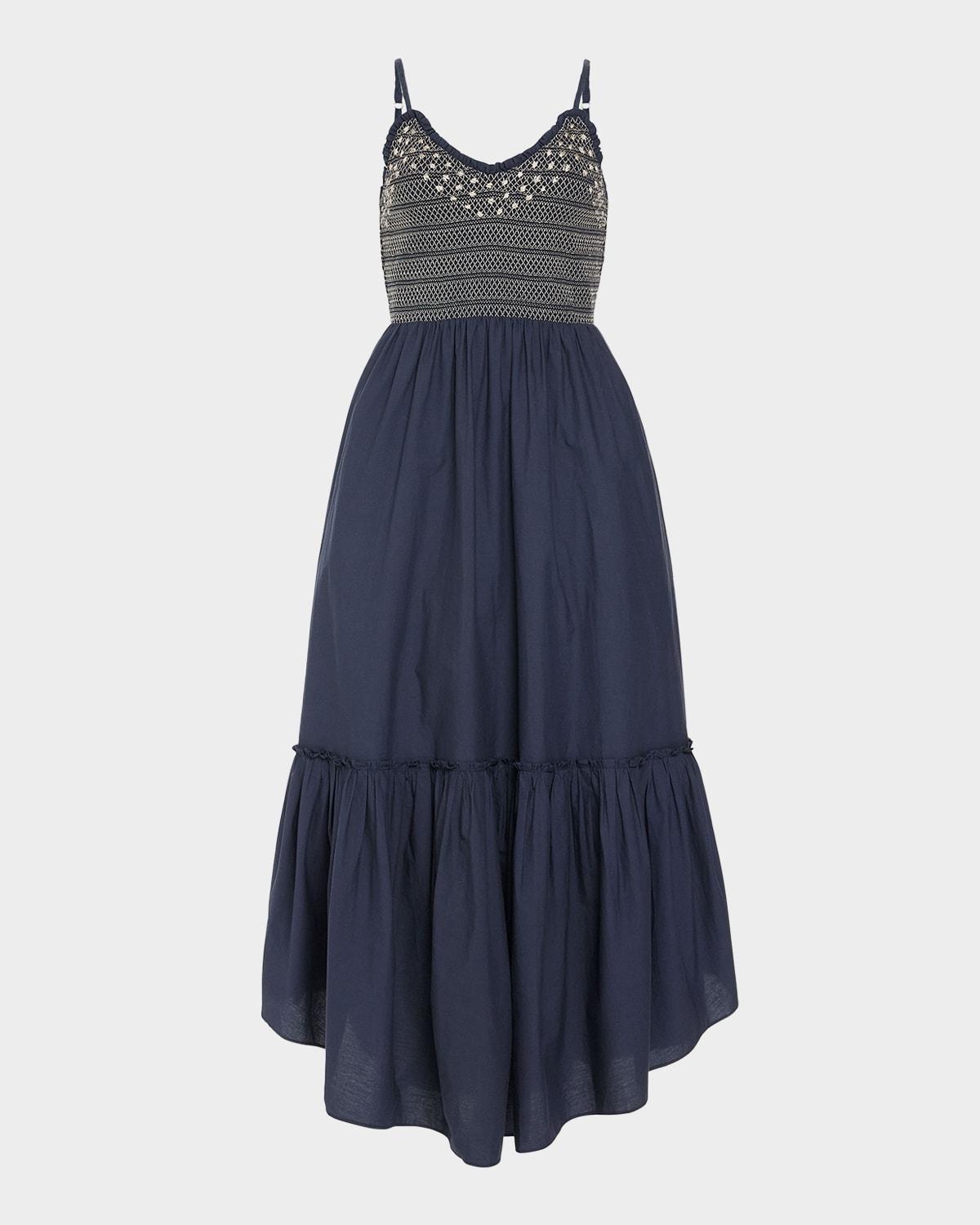 lucia smocked maxi dress