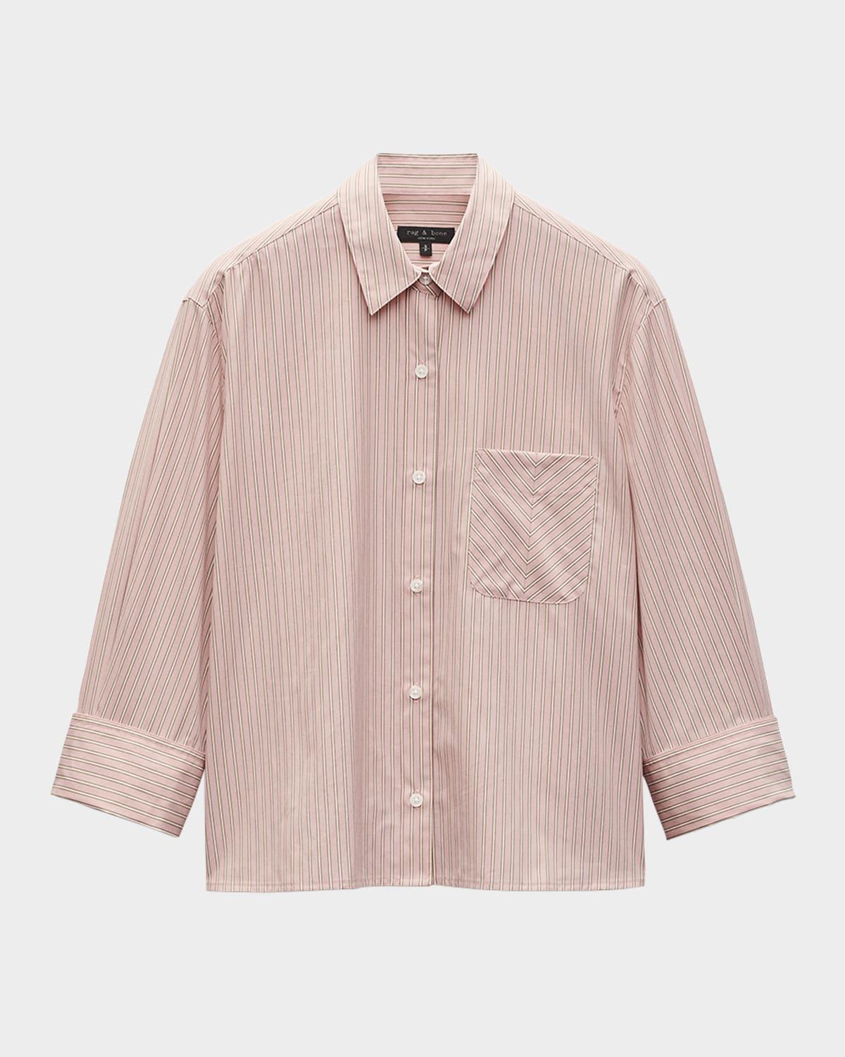lucia stripe poplin shirt