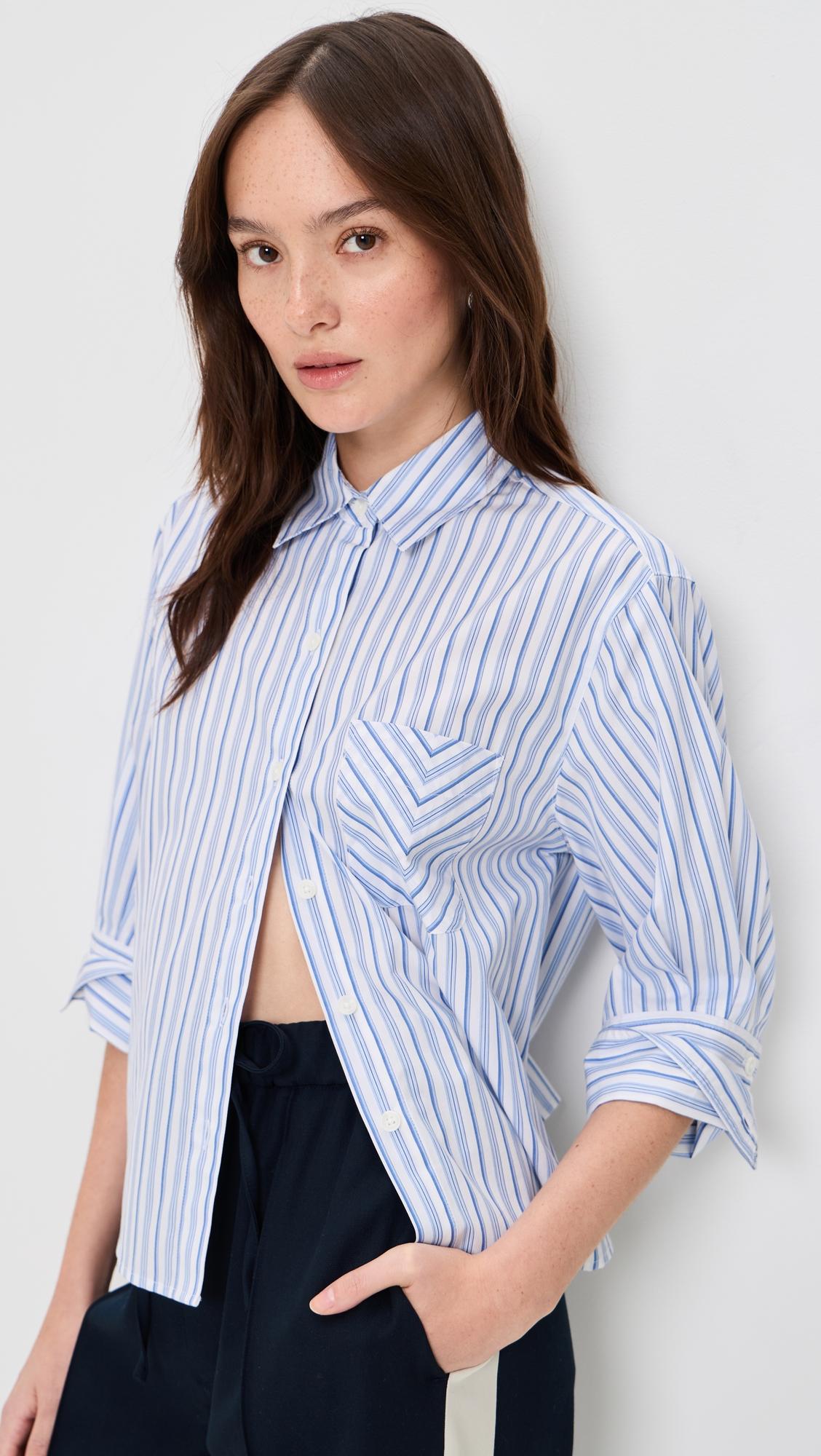 lucia stripe poplin shirt