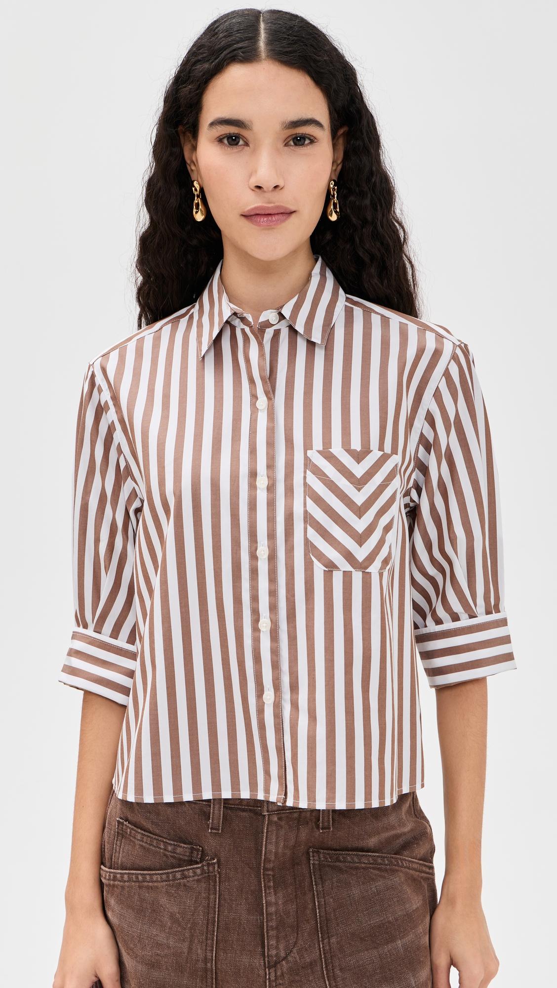 lucia stripe poplin shirt