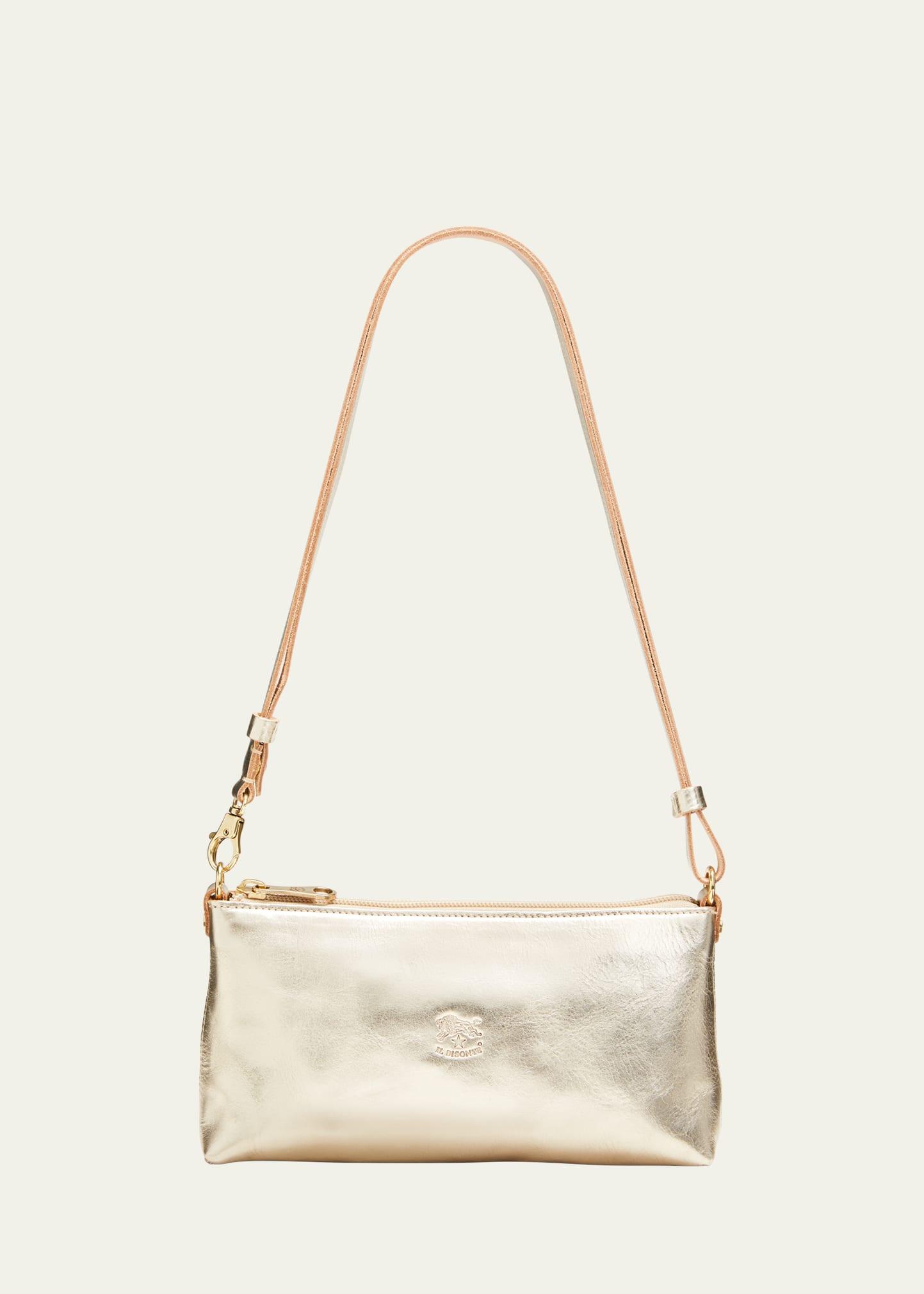 lucia vachetta leather shoulder bag