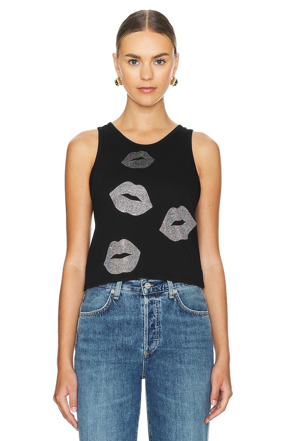 luciana cystal multi lips fitted tank
