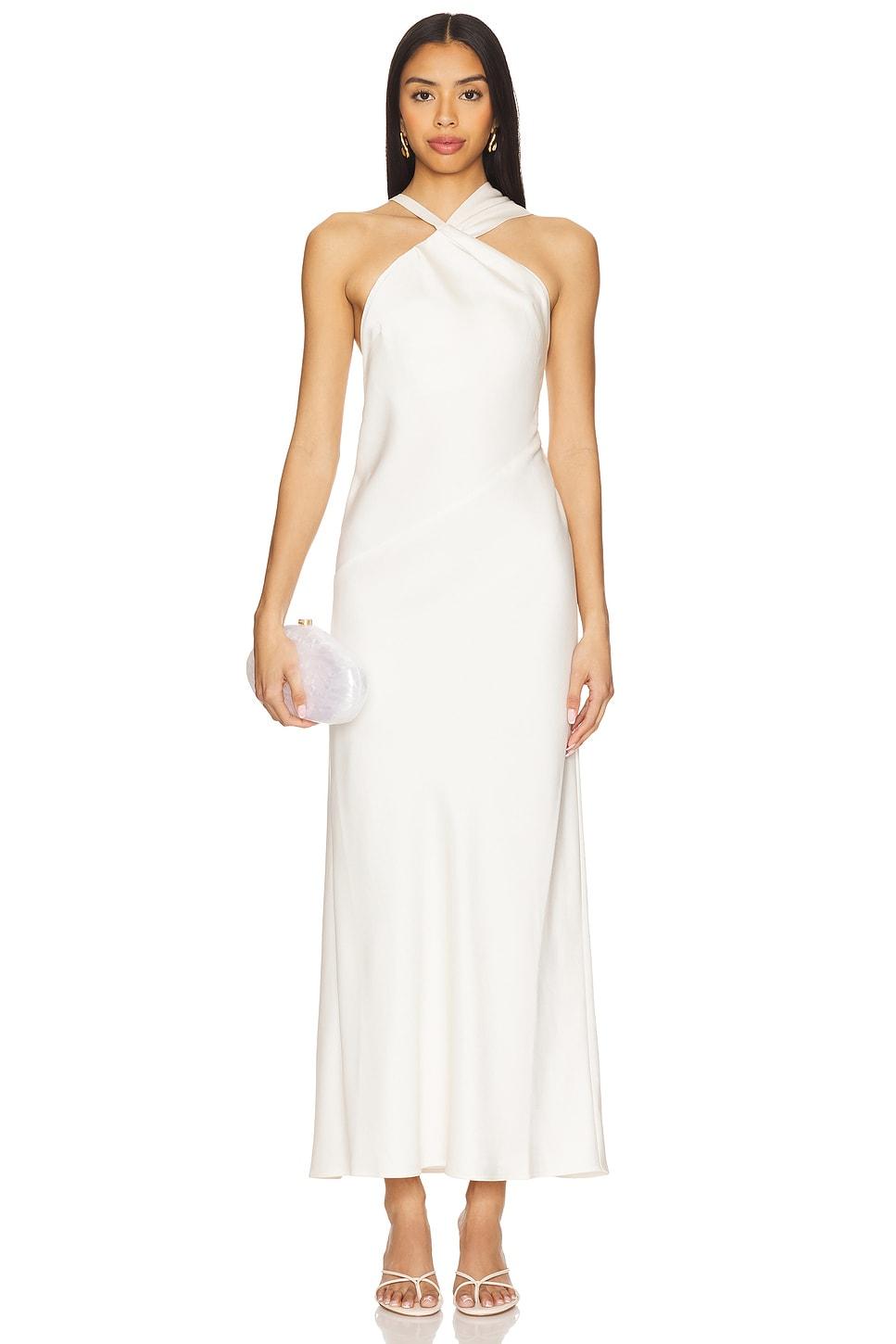 lucile draped maxi dress