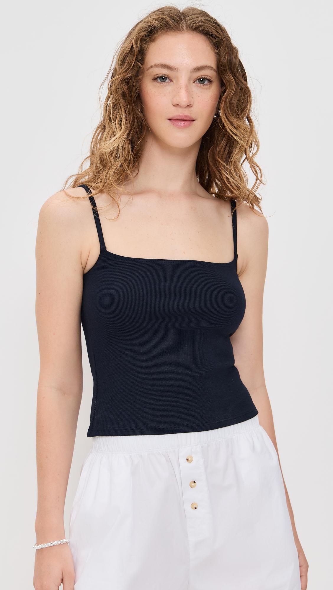 lucile ribbed skinny tank