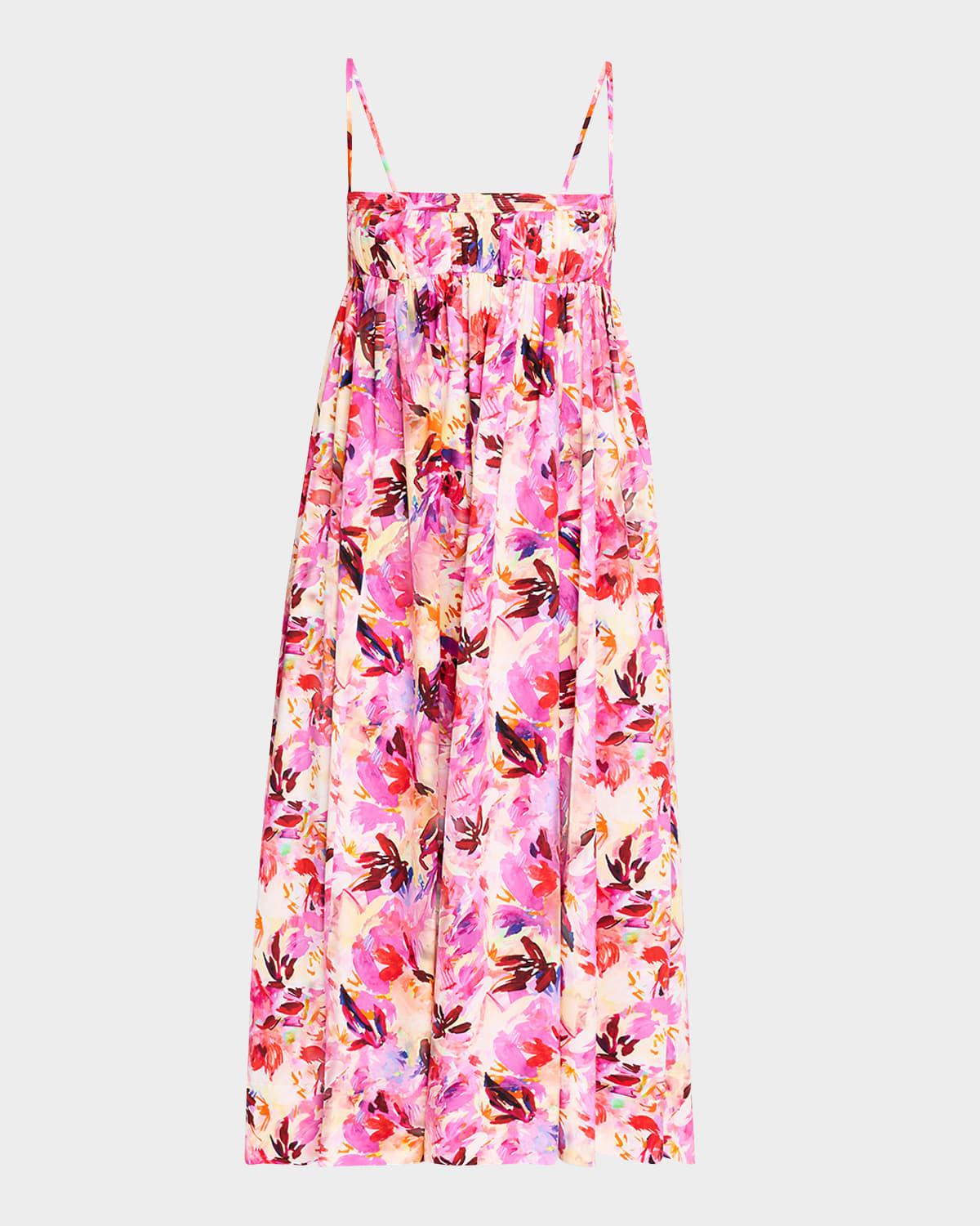 lucille floral empire-waist dress