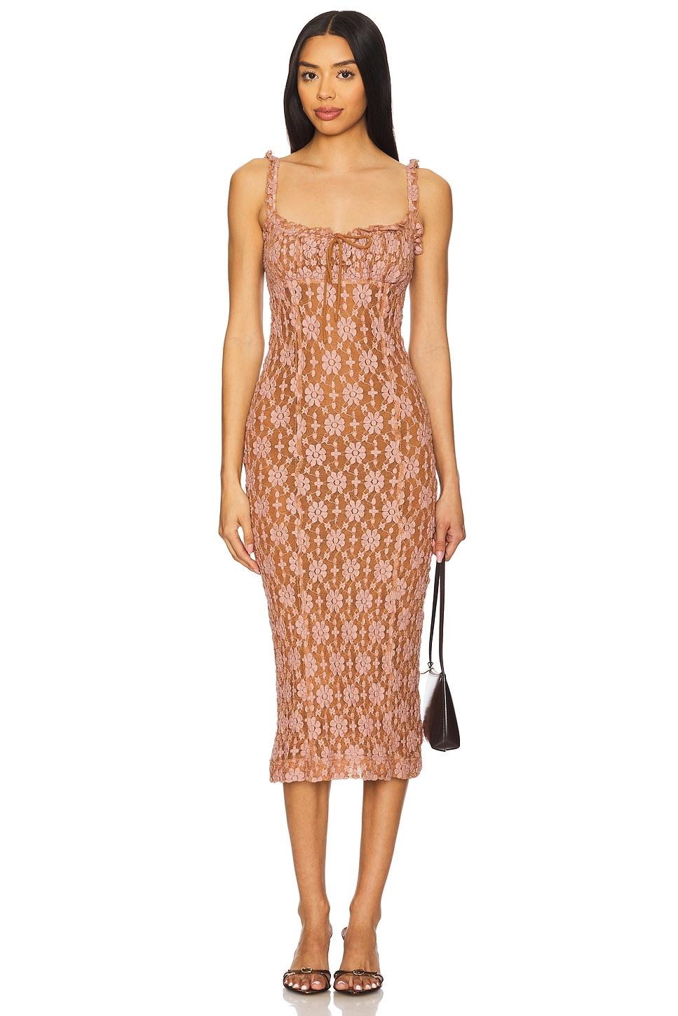 lucinda lace midi dress