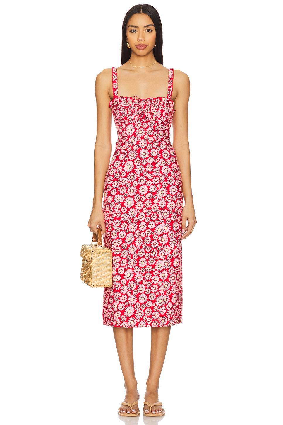 lucinda printed midi dress