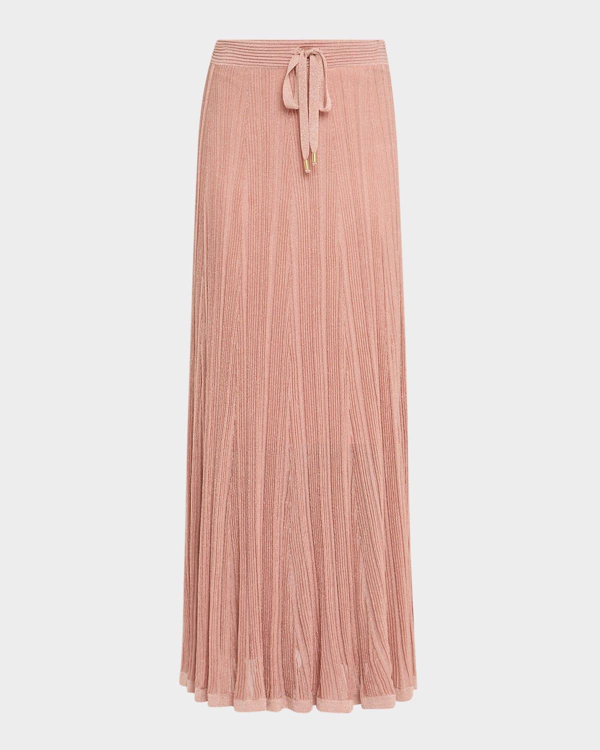 lucky metallic maxi skirt