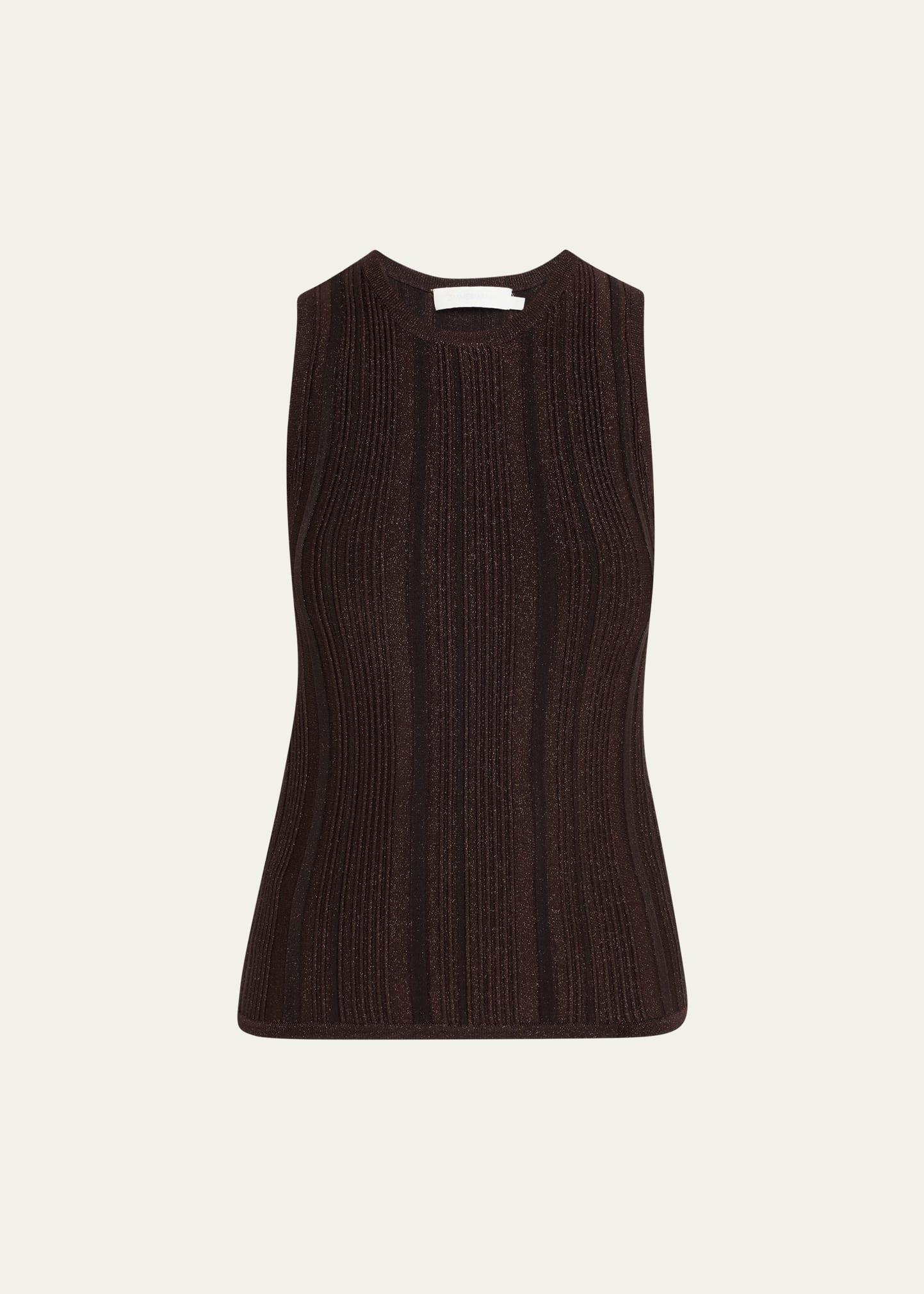 lucky metallic racer tank top