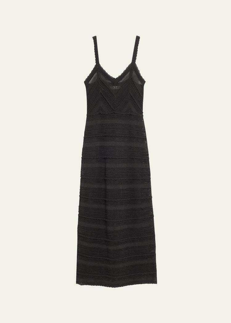 lucky sleeveless lace knit dress