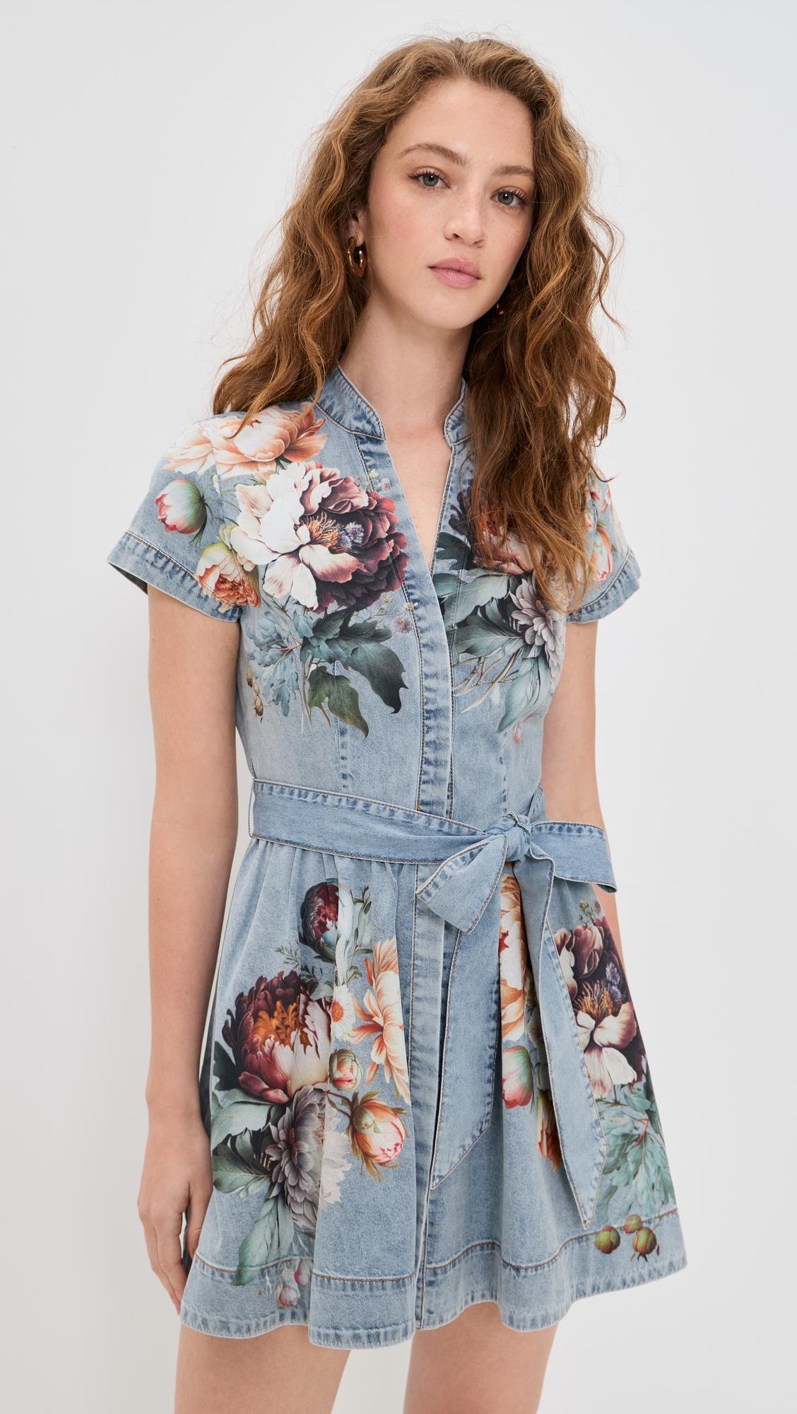 lucy mini denim shirt dress