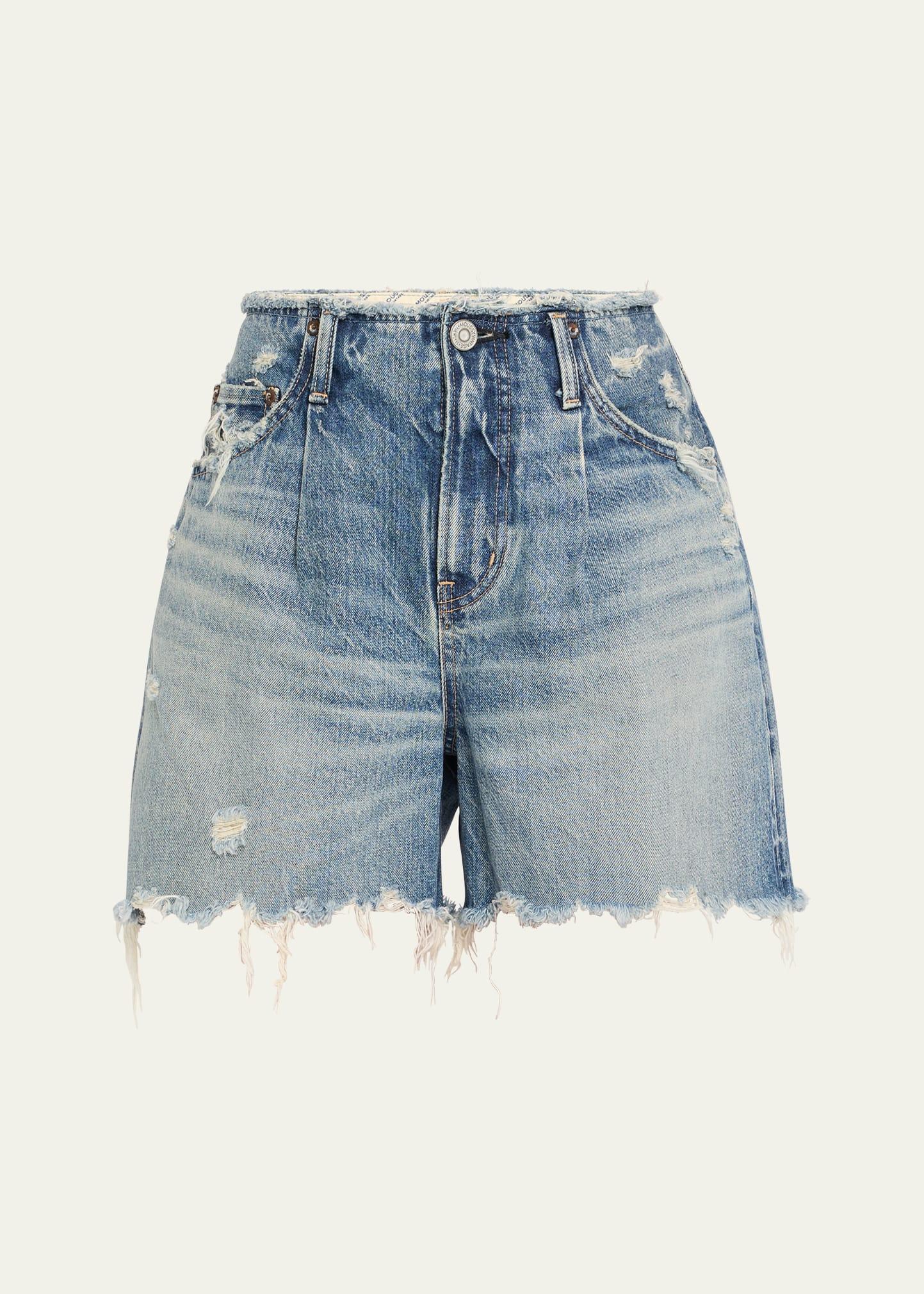ludlow distressed denim shorts
