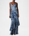 luisa floral-print ruffle maxi dress
