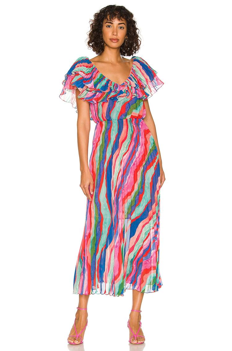 luisa pleated dress