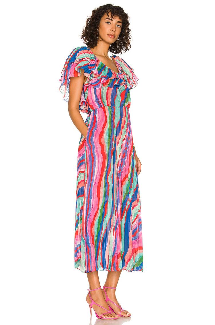 luisa pleated dress