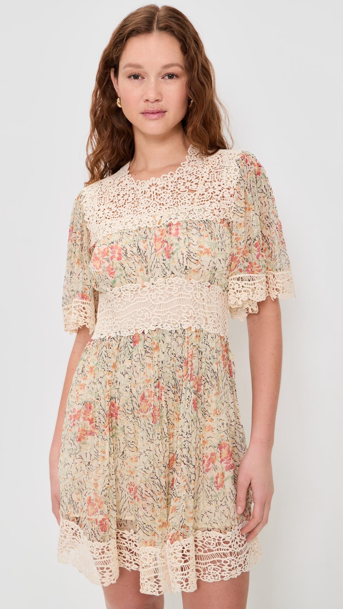 luisa print mini dress