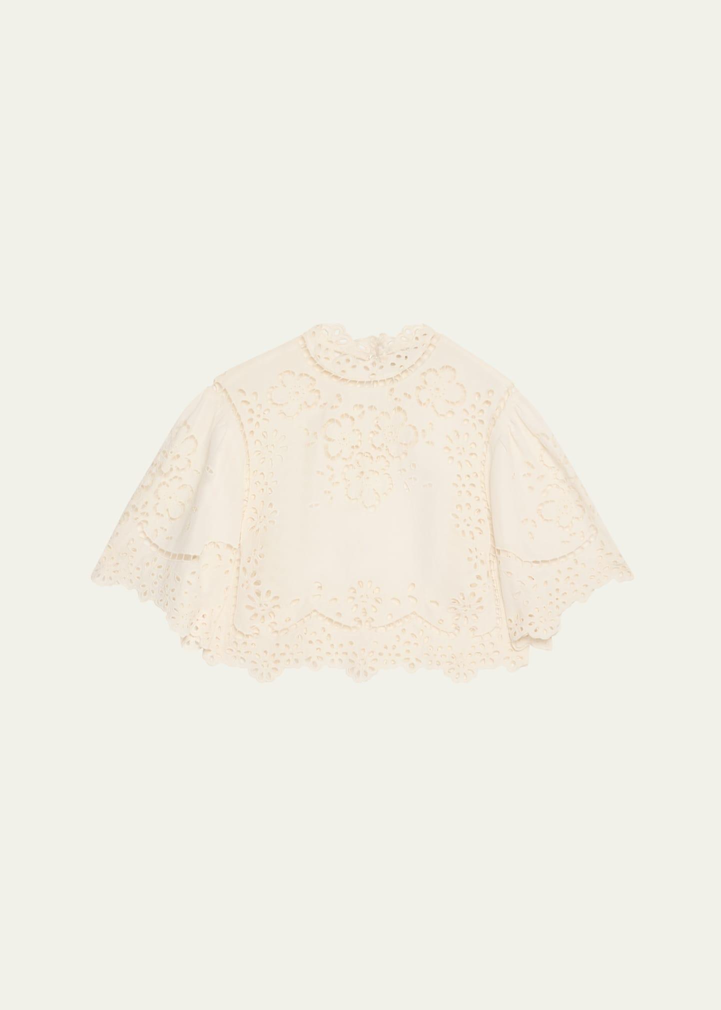 lula embroidered short-sleeve top