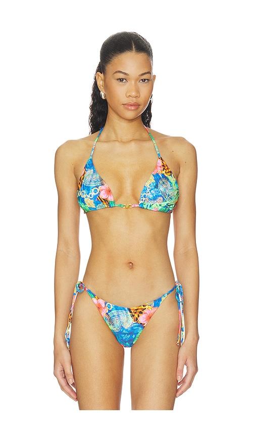 luli fama jungle reign link triangle top in royal,yellow.