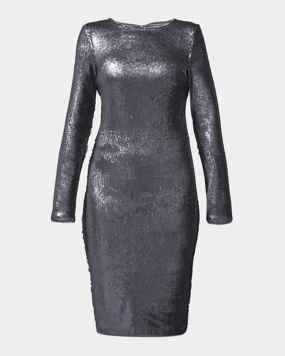 lullaby sequined satin dress