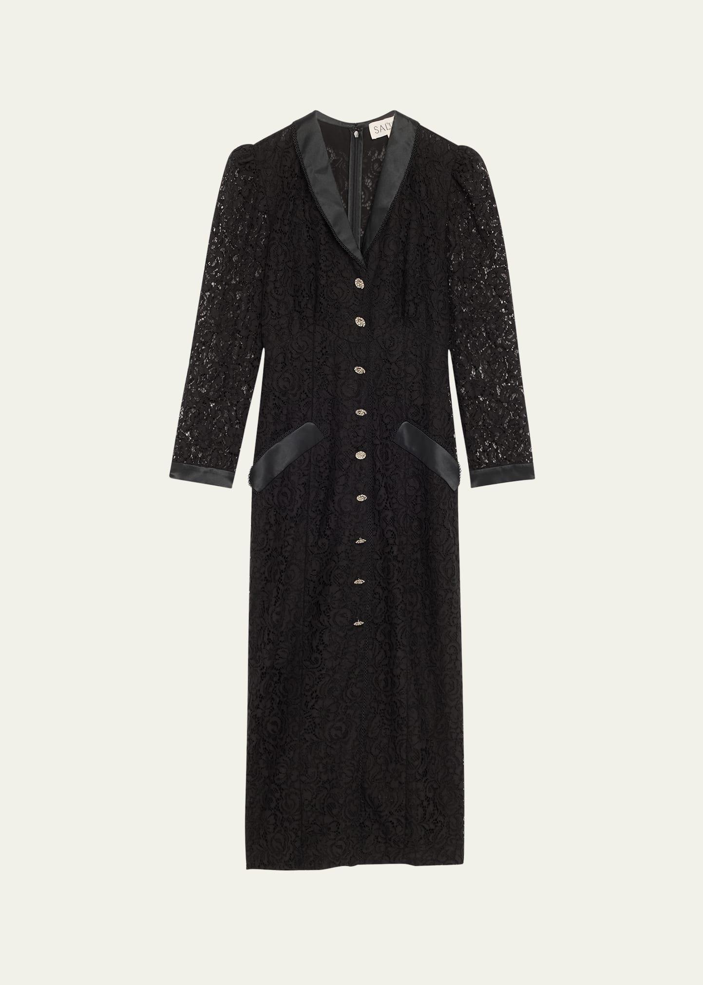 lulu long-sleeve velvet dress