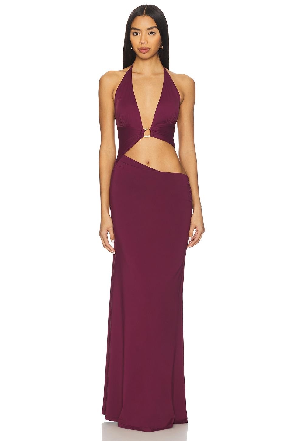 lumia halter maxi dress
