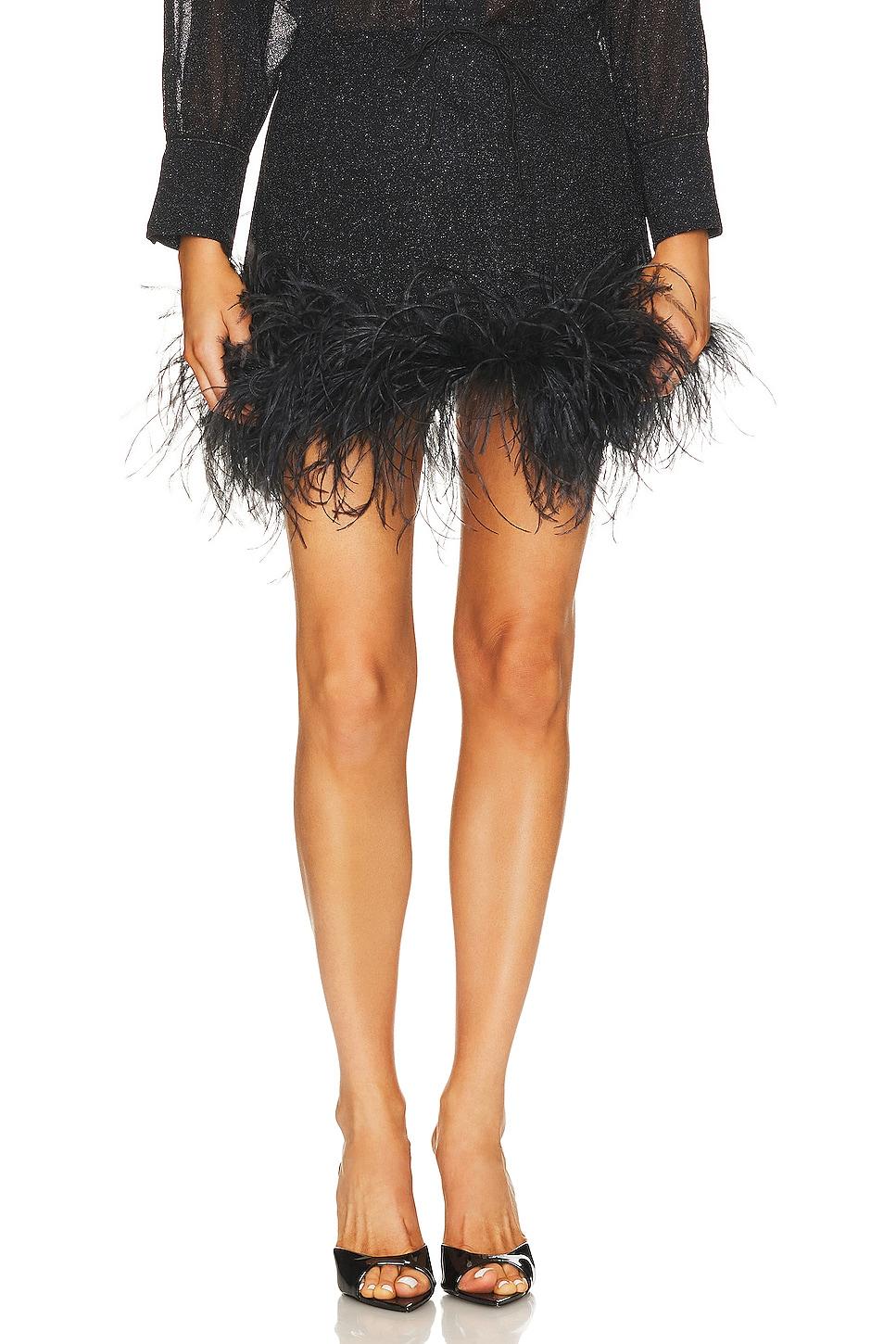 lumiere plumage mini skirt
