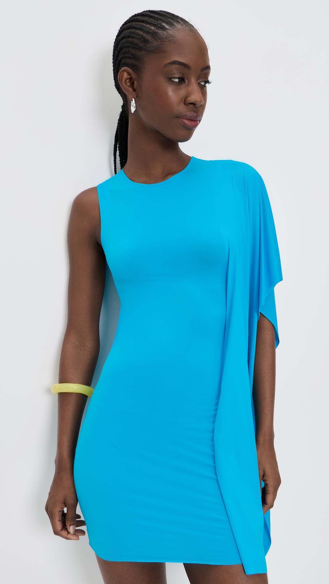 luminary dress in aqua
