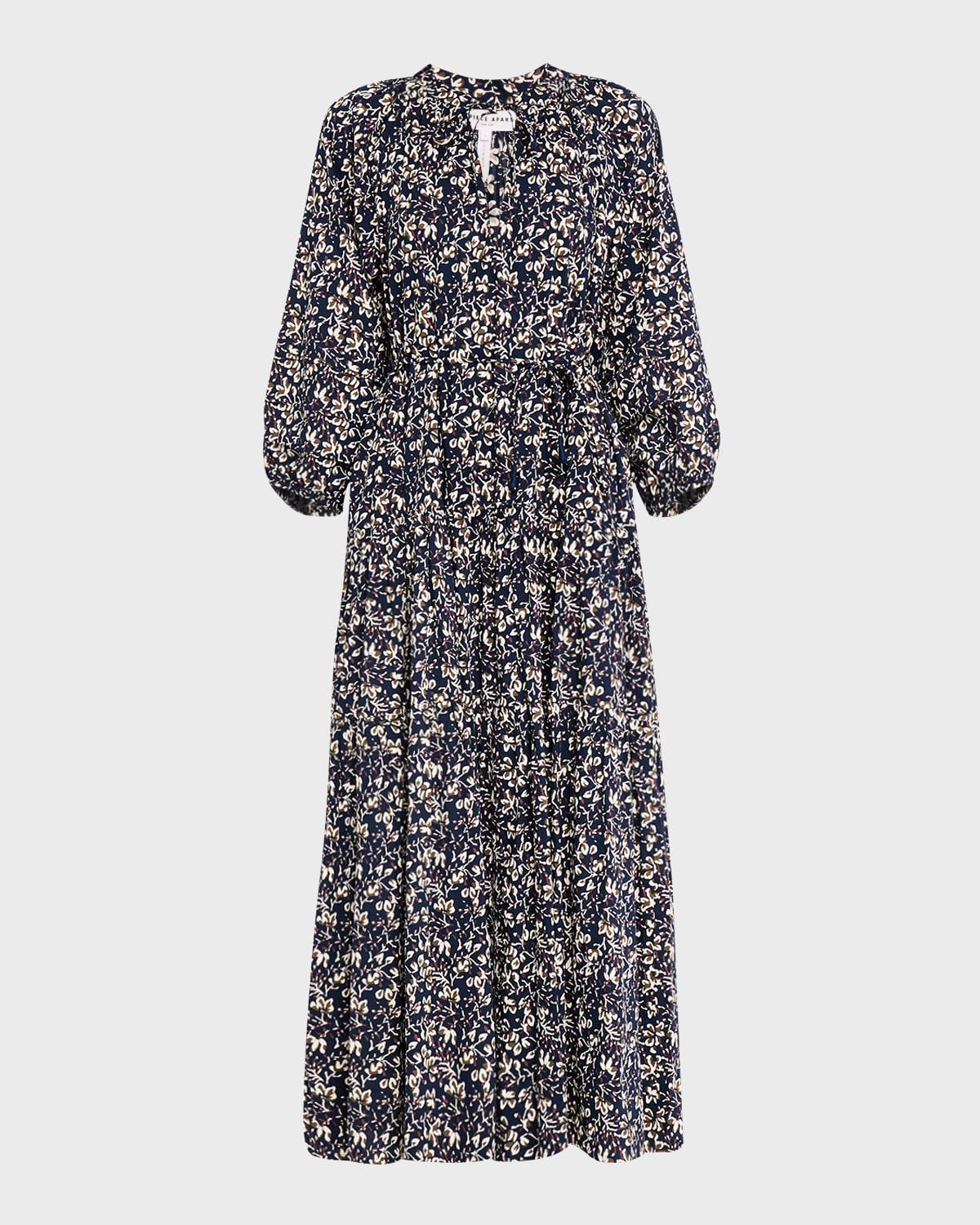 luminile tiered floral-print maxi dress