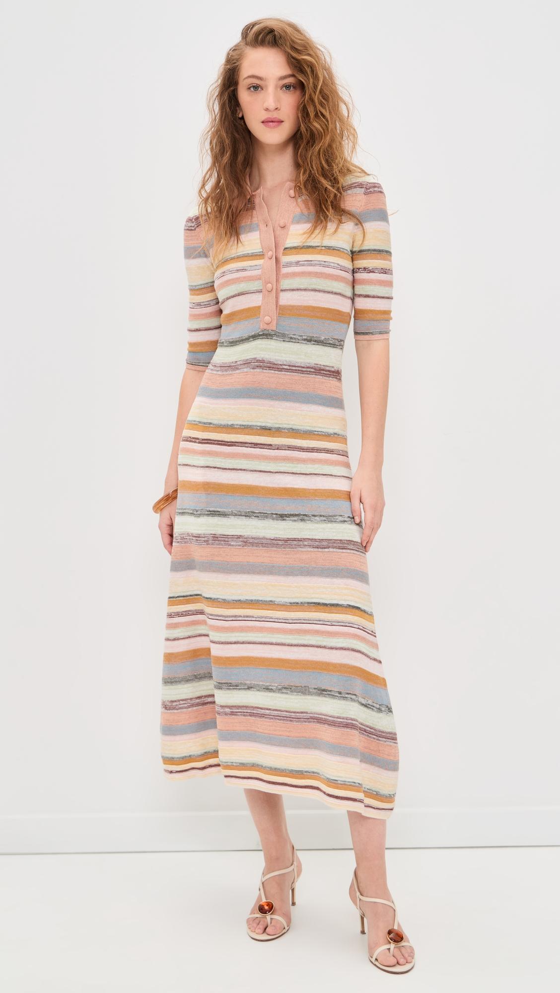 luna mouline polo midi dress